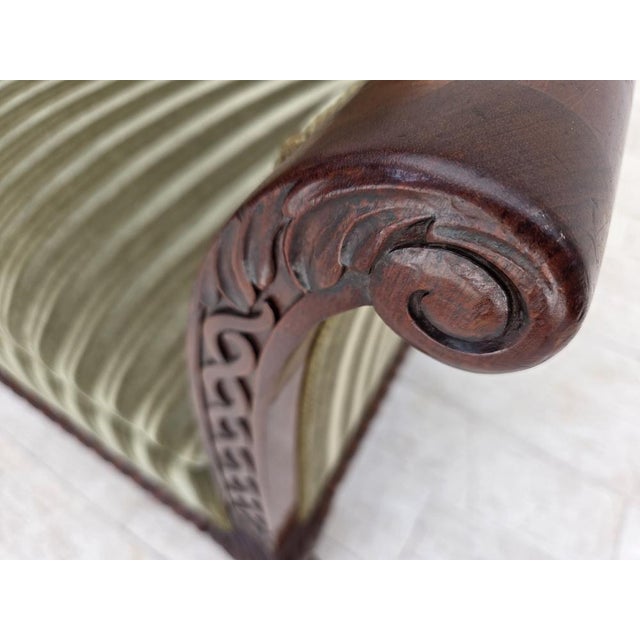 Danish Armchair in Furniture Velour and Teak Wood, 1950s For Sale - Image 4 of 15