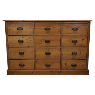 German Pine Apothecary Cabinet, 1930s For Sale