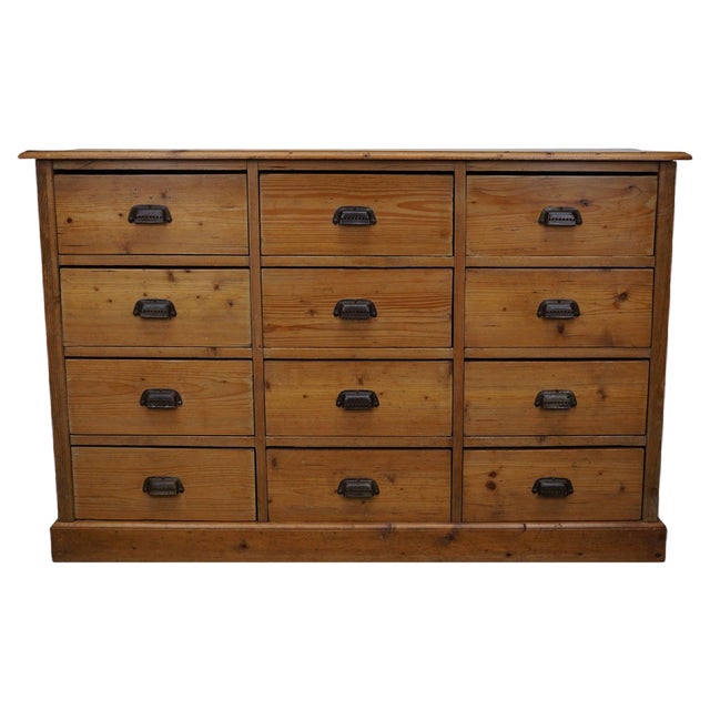 German Pine Apothecary Cabinet, 1930s For Sale
