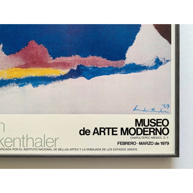 Helen Frankenthaler Vintage 1979 Abstract Expressionist Lithograph Print Framed Mexico City Exhibition Poster For Sale - Image 12 of 12