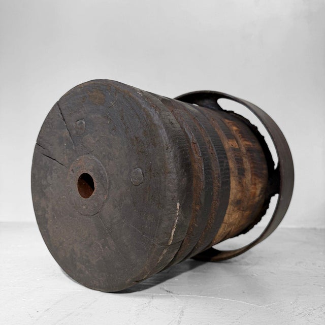 Black Japanese Industrial Wooden Object, 1930s-1950s For Sale - Image 8 of 10