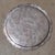 Vintage Ornate Silver-Plated Round Serving Tray With Scalloped Edge For Sale - Image 4 of 5