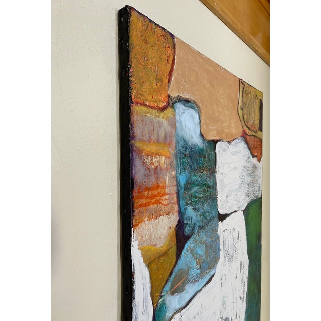 Contemporary "Reconstruction of Memory" Original Oil Abstract Painting by Artist Sonia Gold For Sale - Image 3 of 11