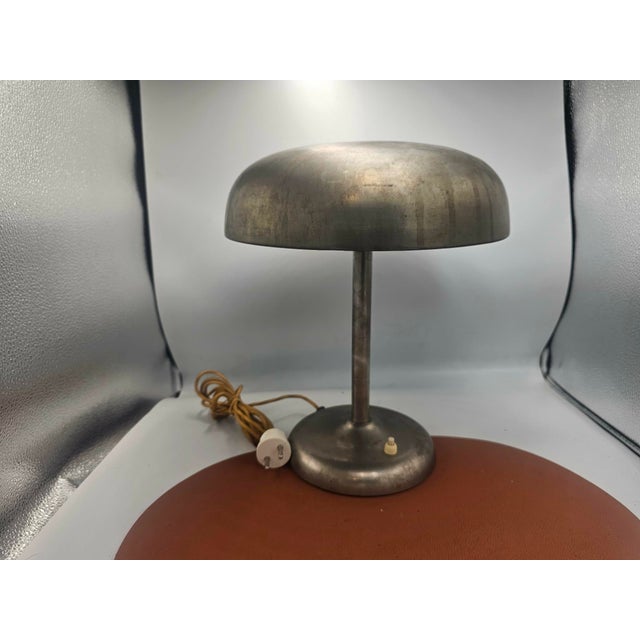 Metal Art Deco Brass Mushroom Lamp, 1920s For Sale - Image 7 of 7