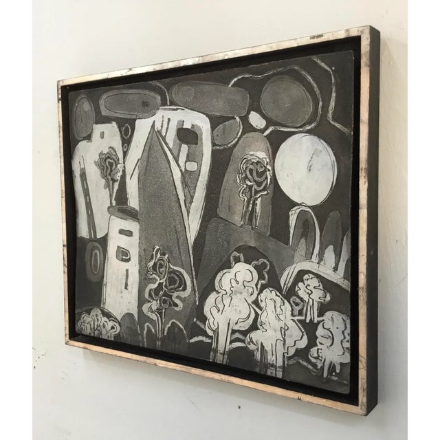 Abstract “abstract Landscape “ Printing Plate Mounted in Custom Frame For Sale - Image 3 of 13