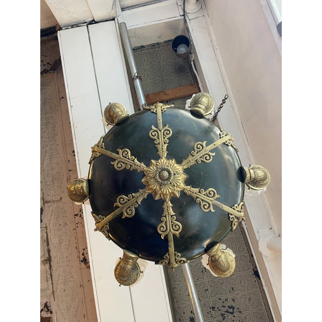 Traditional Late 19th Century Empire-Style Cornucopia-Arm Chandelier For Sale - Image 3 of 6