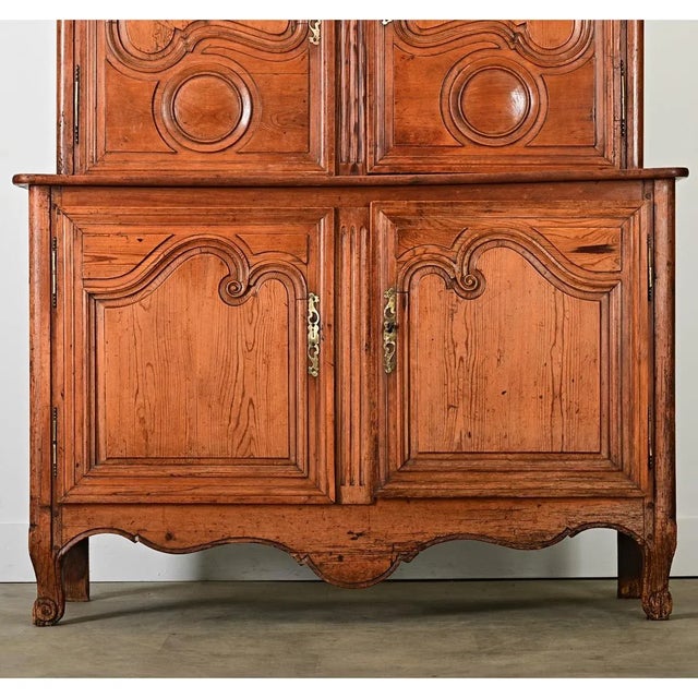 French 18th Century Solid Pine Louis XV Armoire For Sale In Baton Rouge - Image 6 of 11