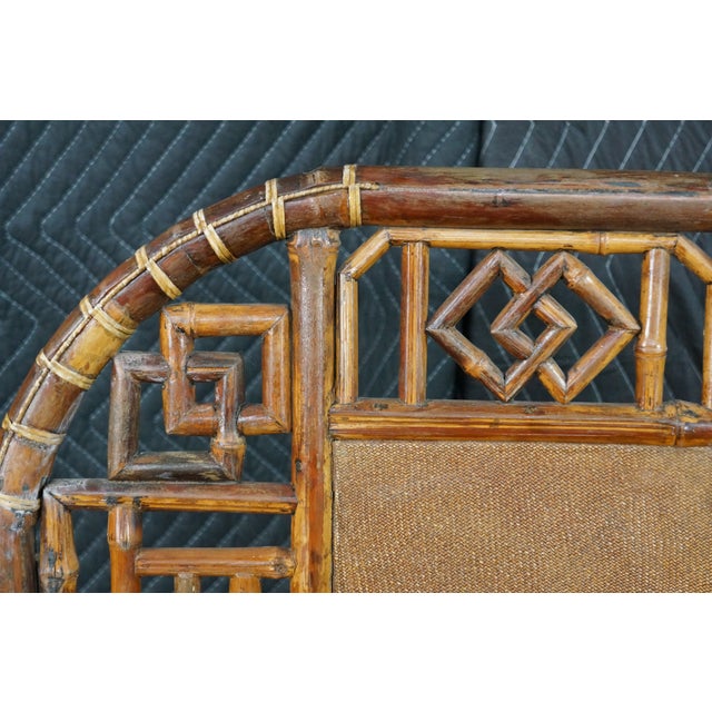 Antique 19th C. Chinese Export Brighton Pavilion Bamboo Chinoiserie Armchair For Sale - Image 6 of 18