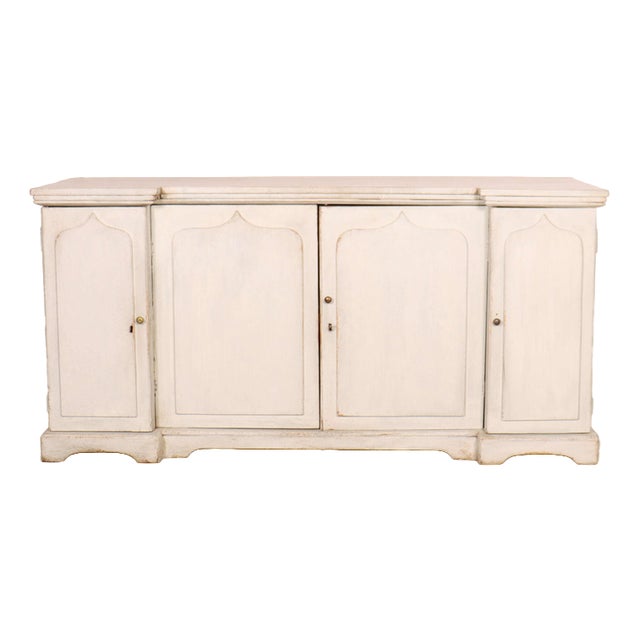 English Breakfront Dresser Base in Pine For Sale