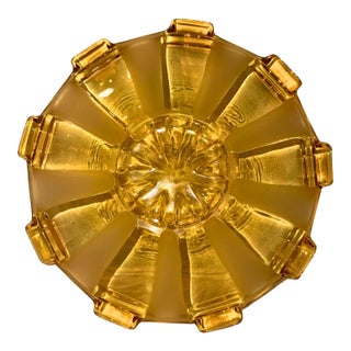 1920s Art Deco Rosice Sklo Union by Stölzle Dessert Plates - Set of 6 For Sale