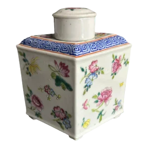 Antique Chinese Porcelain Tea Caddy