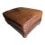Rh Original Lancaster Leather Ottoman in Cocoa/Down For Sale