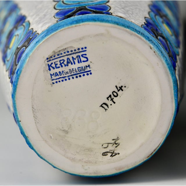 Art Deco Crackle Vases by Charles Catteau for Keramis, 1922, Set of 2 For Sale - Image 10 of 11