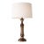 Vintage Fluted Column Table Lamp With Original Linen Shade For Sale