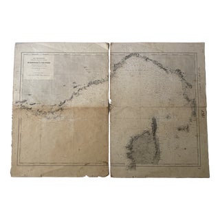 Map of Marseille, Corsica, Elba Island, 1888 For Sale