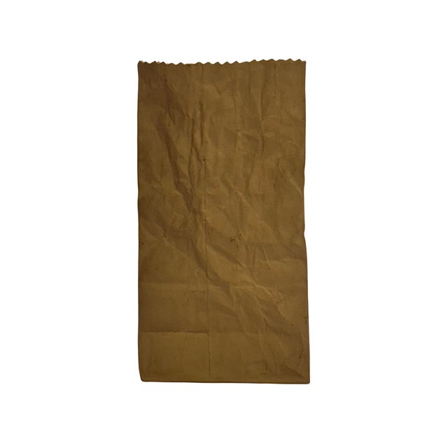 Michael Harvey "Paper Bag" Ceramic Vase, Crinkle Craft Collection For Sale - Image 6 of 9