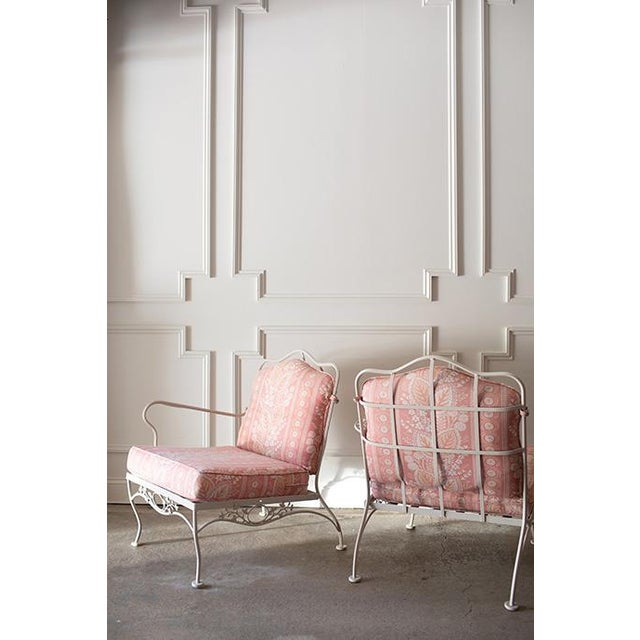 Vintage 1950s Wrought Iron Patio Loveseat in the Style of Meadowcraft For Sale - Image 14 of 16