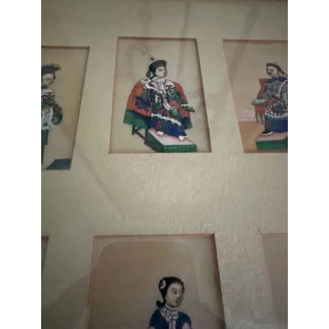 Framed 19th Century Well Executed Chinese Costume Watercolors For Sale - Image 12 of 12
