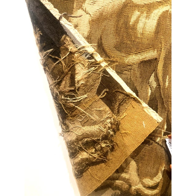 Gothic Italian Handwoven Wool Tapestry Fragment For Sale - Image 3 of 7