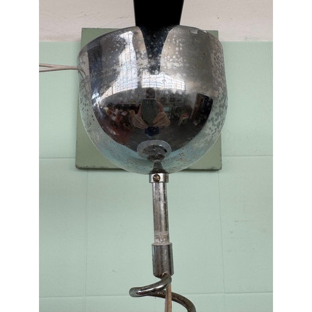 Space Age UFO Glass and Steel Pendant Light, 1970s For Sale - Image 9 of 15