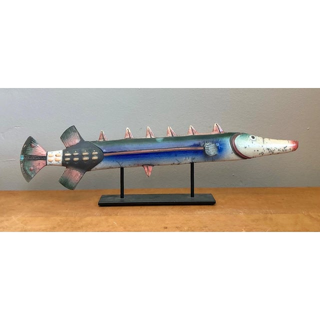 Mid-Century Modern Vintage Ceramic Fish Sculpture For Sale - Image 3 of 14