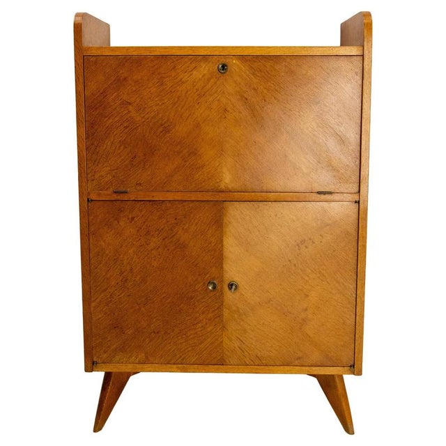 Mid-Century Drop-Leaf Oak Sideboard with Compass Leg, 1950s For Sale - Image 14 of 14