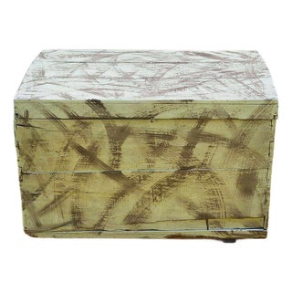 Vintage Trunk in Wood, 1950s For Sale