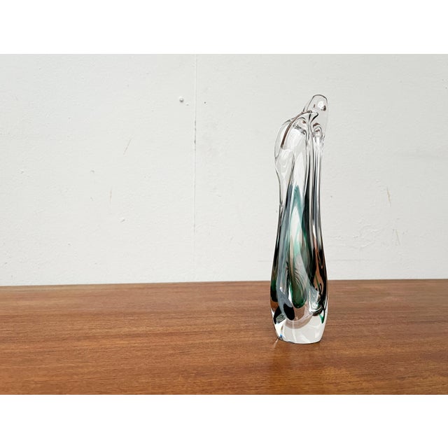 Vintage Art Glass Vase by Max Verboeket for Kristalunie Maastricht, 1970s, in Very Good conditions. Designed 1970 to 1979...