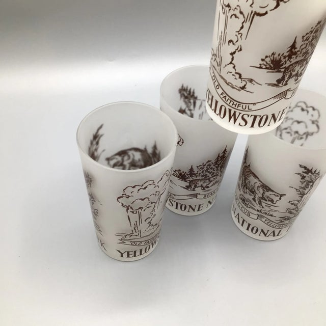 Vintage Yellowstone National Park Tumblers - Set of 4 For Sale - Image 11 of 13