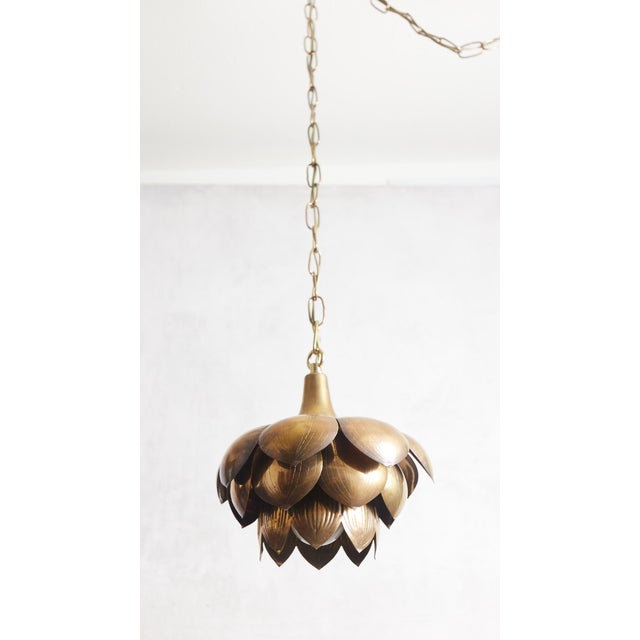 Mid 20th Century Attributed to Feldman Lotus Pendant Lamp For Sale - Image 11 of 18