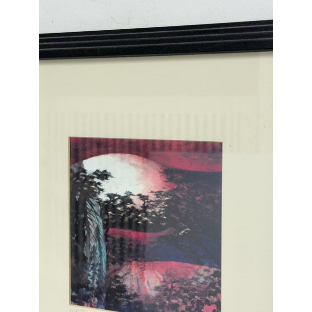 Circa 1996 David Wang White Sun + Pine Frame Artwork For Sale In San Francisco - Image 6 of 12