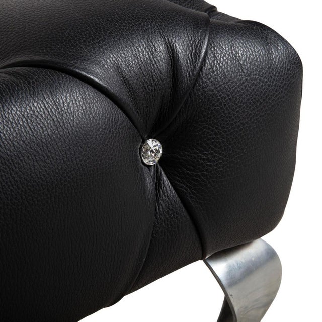 Marilyn Leather Stool in Black from Bretz For Sale - Image 4 of 12