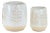 Two Tone Porcelain Planter with Leaf Design (Set of 2) For Sale