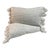 Natural Raw Silk Super Soft Decorative Pillows With Tassels- a Pair For Sale