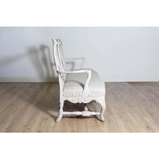 Off-white 18th Century Rococo Sofa Circa 1760 For Sale - Image 8 of 9
