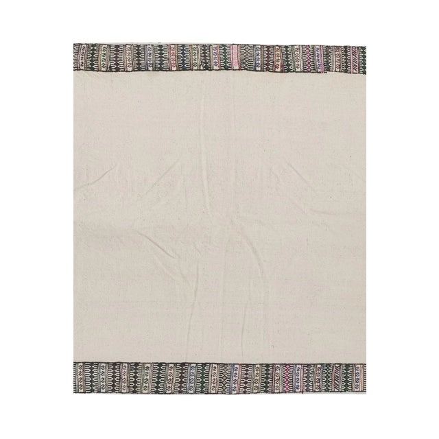 Mid-Century Modern Vintage Floral Aubusson Kilim Rug For Sale - Image 3 of 13