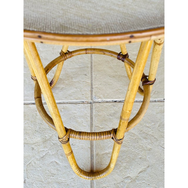 Mid-Century Bamboo and Rattan Side Table, 1960s For Sale - Image 4 of 18