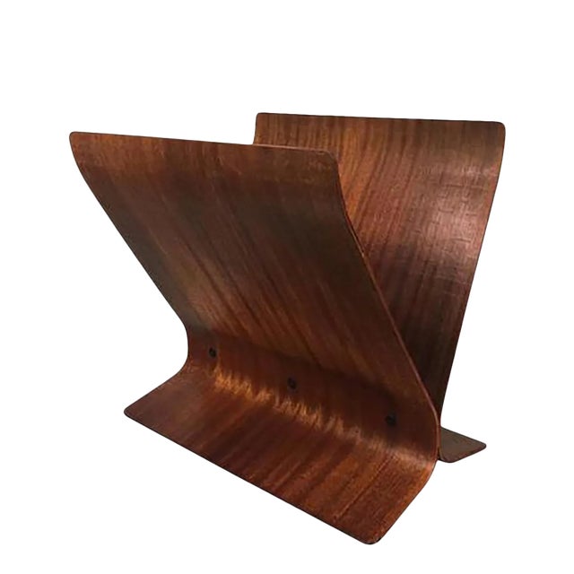 1980s Paul Rowan UmbraModern Bentwood Magazine Rack by Paul Rowan for Umbra For Sale