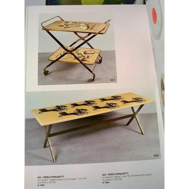 Wood Italian Serving Bar Cart, 1950s For Sale - Image 7 of 9