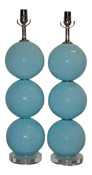 Joe Cariati Glass Lamps Blue