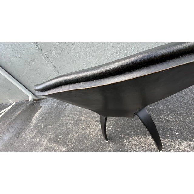 Modern Set of 4 Plycraft Black Side Pretzel Dining Chairs attributed to Norman Cherner For Sale - Image 3 of 4
