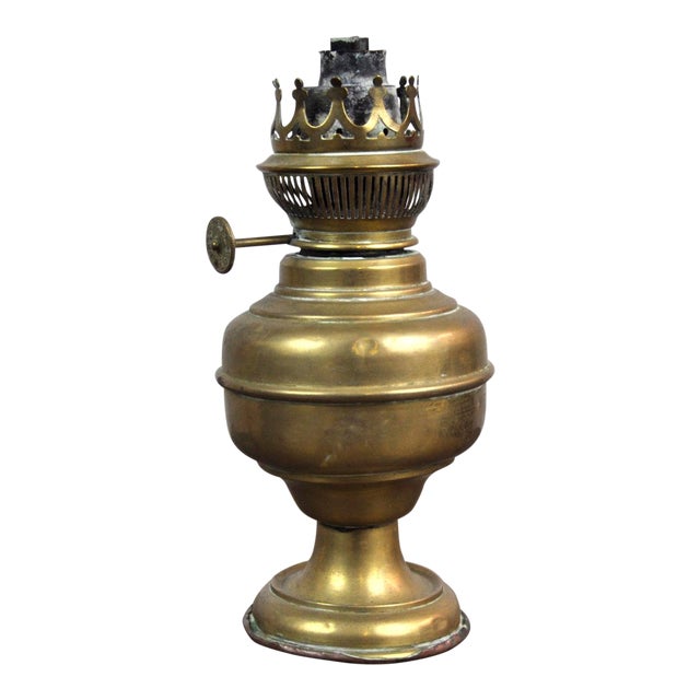 Antique French Bronze Oil Lamp Early 1920's Chairish