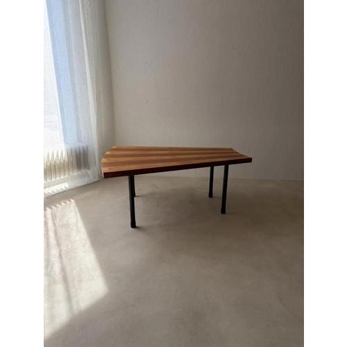 Fan-Shaped Coffee Table with Inlaid Wood, 1950s For Sale - Image 8 of 17