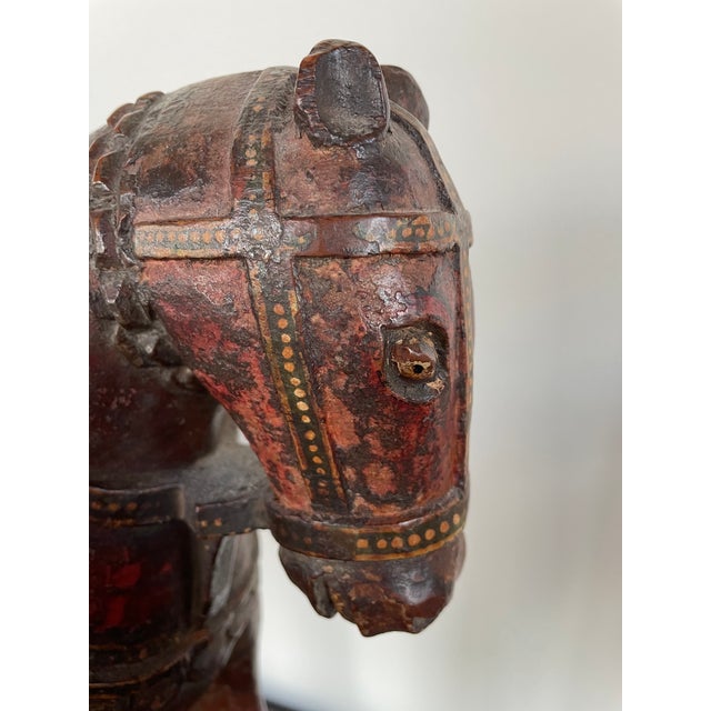 Pair of Early 20th Century Wood Horses For Sale - Image 9 of 13