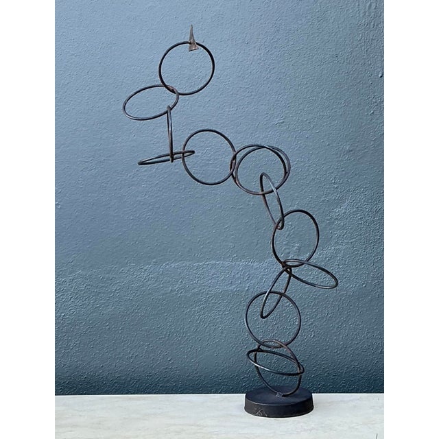 Abstract Vintage Abstract Geometric Rings Sculpture Z For Sale - Image 3 of 12