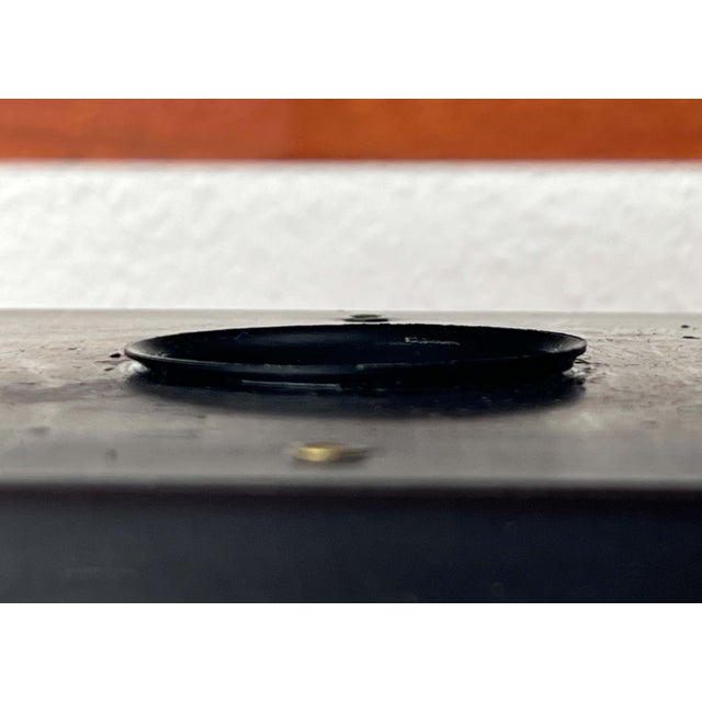 Black Mid-Century Modern Minimalist Metal and Teak Tea Warmer, 1960s For Sale - Image 8 of 18