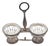 Salt and Pepper Shakers with Silver Structure, Set of 3 For Sale
