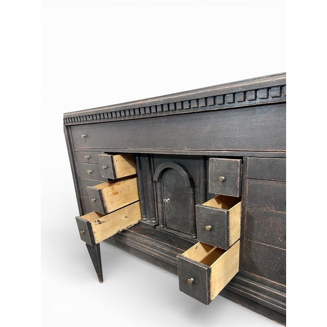 Black Swedish Chest of Drawers, 1890s For Sale - Image 8 of 11