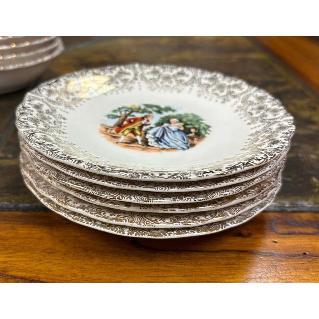 Vintage Chantilly by Sebring Pottery Set - 22k Gold Filigree - 26-Piece For Sale In Portland, ME - Image 6 of 14