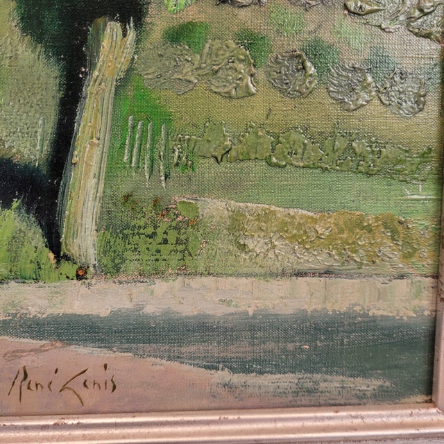 René Genis, The Alley of the Cypresses, 1970s, Oil on Canvas For Sale - Image 13 of 18